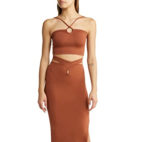 Simon Miller Nana Crop top and Yammin Midi Skirt in Coconut Shell XS/S NWT - Picture 9 of 12